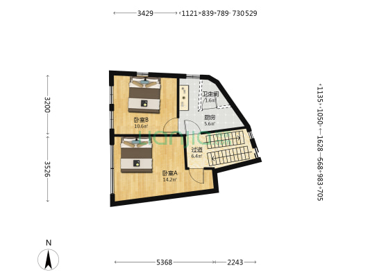 大元路 2室0厅1卫 45平方