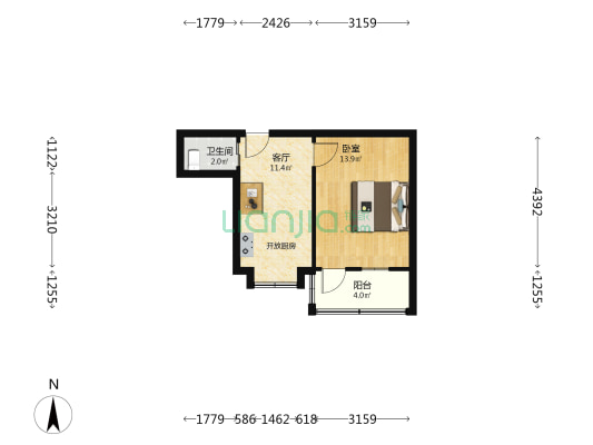 兴隆巷 1室1厅1卫 36平方