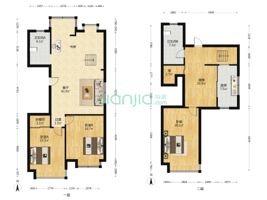 都市豪庭 3室1厅2卫 177平方