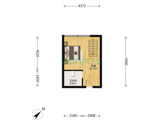 宝岗华庭 1室0厅1卫 46平方