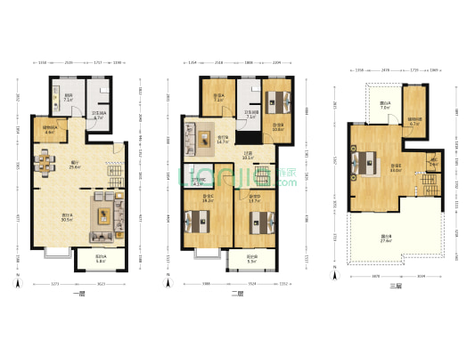 万振逍遥苑连排 5室3厅3卫 253平方