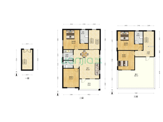 亨美新村 3室1厅3卫 266平方