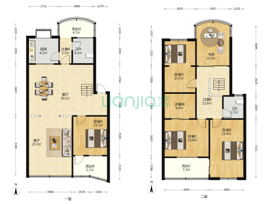 金叶小区 5室2厅2卫 180平方