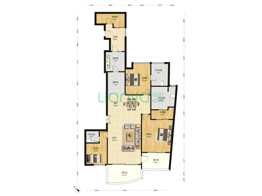 滨江凯旋门 3室2厅3卫 235平方