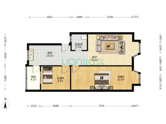 八达巷12号 2室1厅1卫 92平方