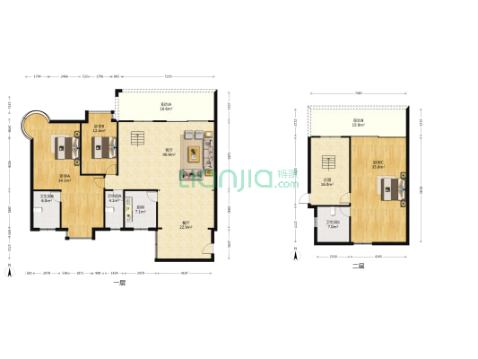 博罗新时代花园 3室2厅3卫 233平方
