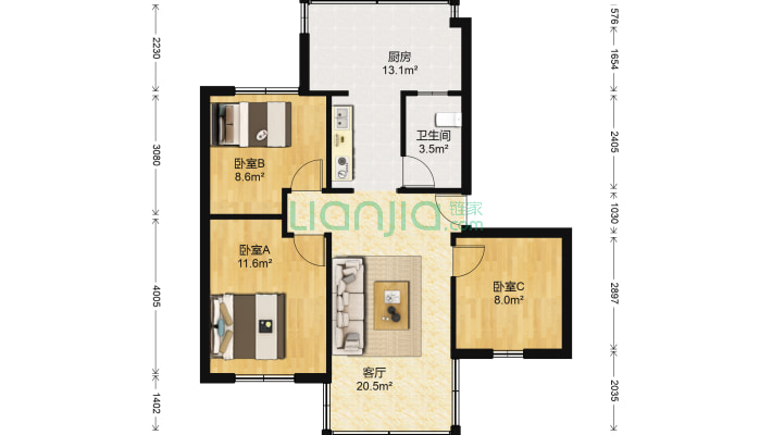 民航飞行学院住宅区A区二手房实景图