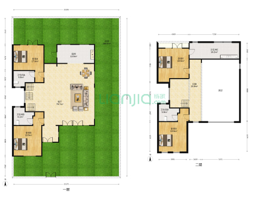 绿城两江御园蔷薇园 4室1厅4卫 271平方
