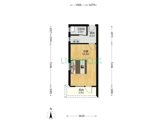 复兴中路480弄 1室0厅1卫 33平方