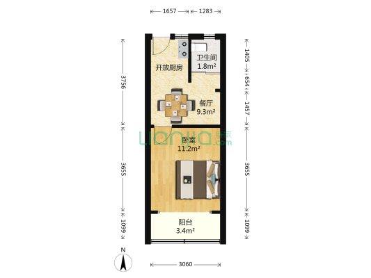 胡家木桥路35弄 1室1厅1卫 33平方