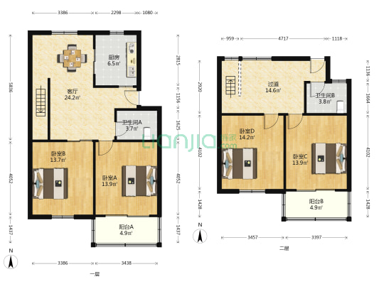 葑谊新村 4室1厅2卫 127平方