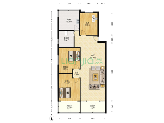 驸马新村 3室1厅1卫 130平方