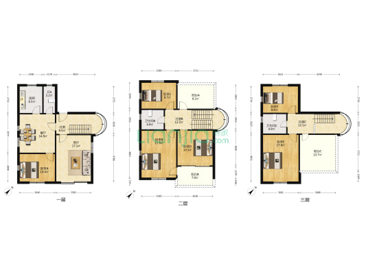 中港花园 6室2厅3卫 213平方