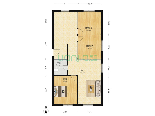 左岸花园 1室1厅1卫 144平方