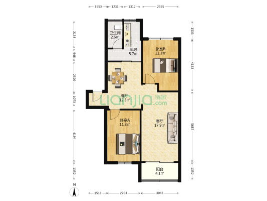 水荫一横路 2室2厅1卫 74平方