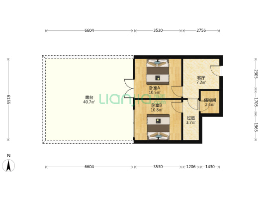 金衙庄商务楼 2室1厅0卫 62平方