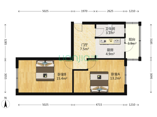 湘潭里 2室0厅1卫 59平方