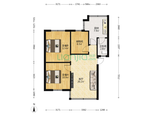 浣沙巷61号 2室1厅1卫 72平方