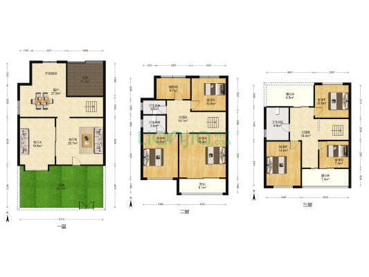 红蓼花园 6室3厅3卫 252平方
