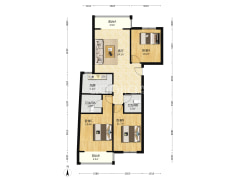 房本满五 中间楼层 采光充足 三居室-涿州鸿盛凯旋门户型图