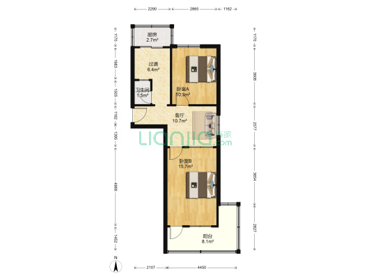 经四路479号 2室1厅1卫 79平方
