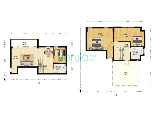 建发广场 3室1厅2卫 122平方