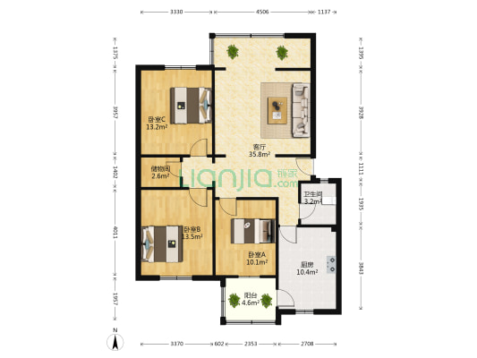 畜牧局家属区 3室1厅1卫 99平方
