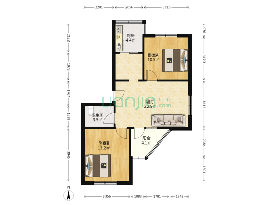 市府路南一巷三十号 2室1厅1卫 71平方