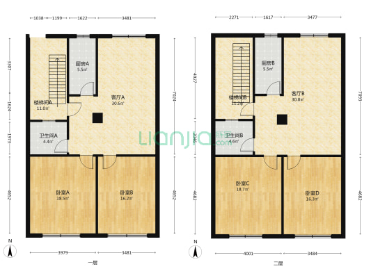 芦林街道 4室2厅2卫 322平方