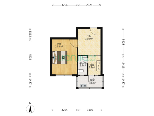 新昌街 1室0厅1卫 49平方