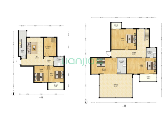现代华府 6室1厅3卫 252平方