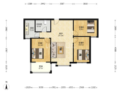 惠友万悦城  全南三居  有本  诚意出售-涿州惠友万悦城(涿州)户型图