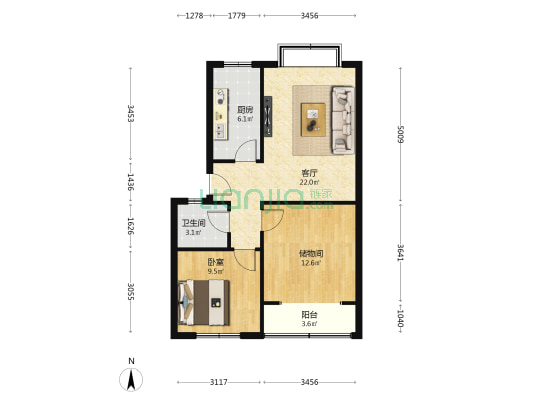 新雅中街32号 1室1厅1卫 72平方