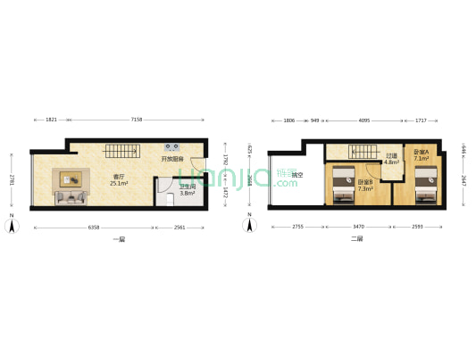 佳兆业城市广场五期 2室1厅1卫 52平方