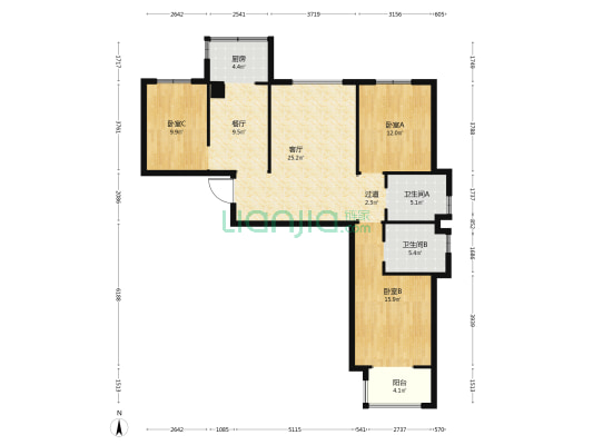 柳林国粹 3室2厅2卫 137平方