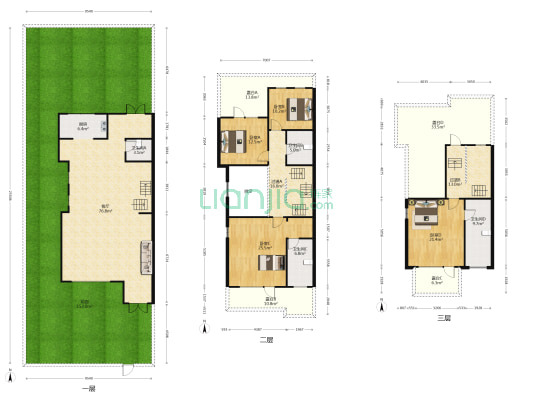 大运河孔雀城 4室1厅4卫 233平方