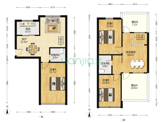 彩虹路 4室1厅2卫 111平方