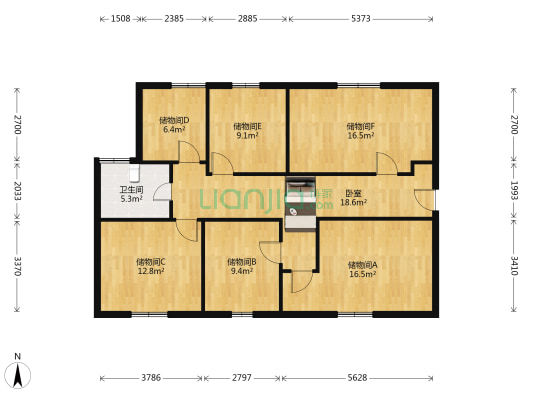 银城西堤国际五区 1室0厅1卫 157平方