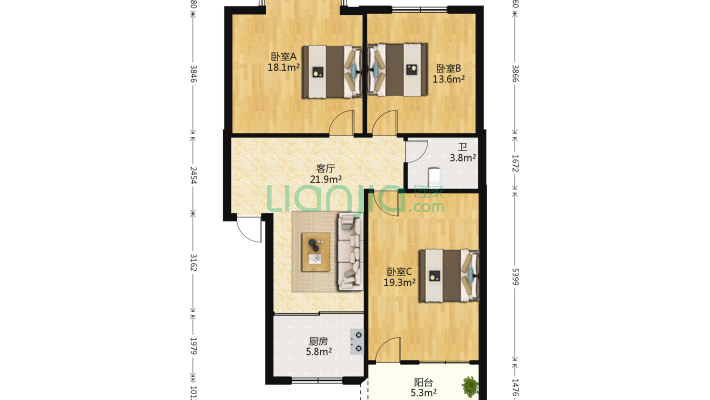 金鹰机电5区二手房实景图