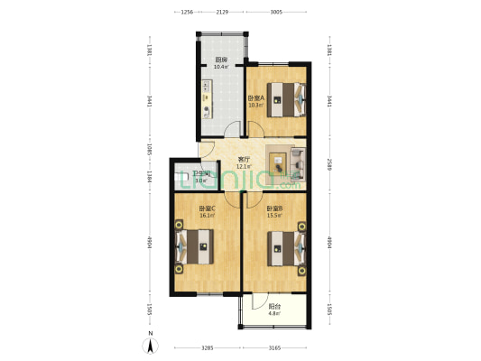 和平路东九道巷5号 3室1厅1卫 80平方