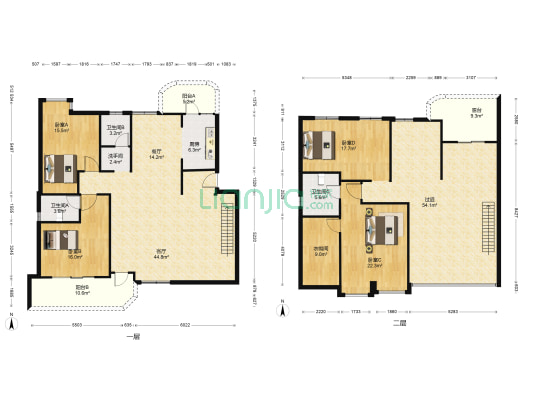 南方公园 4室2厅4卫 215平方