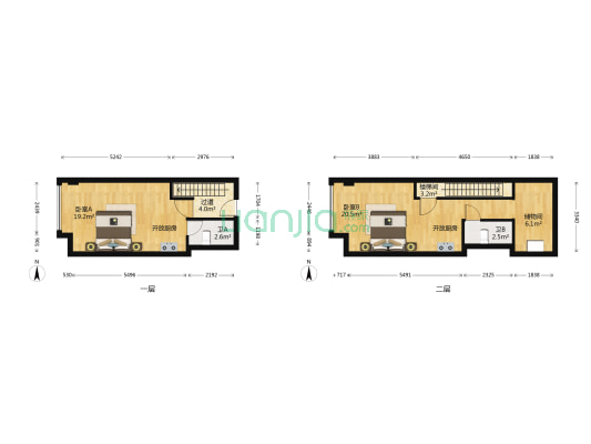 运河万科中心 2室0厅2卫 42平方