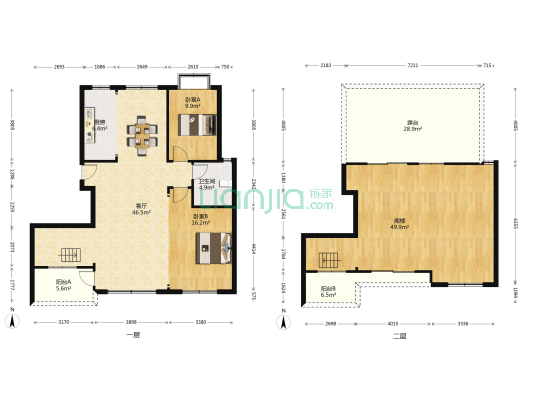 城市风景 2室1厅1卫 203平方