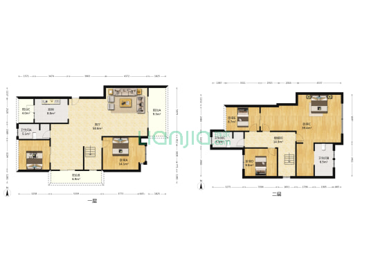 成都国韵村 5室1厅3卫 207平方