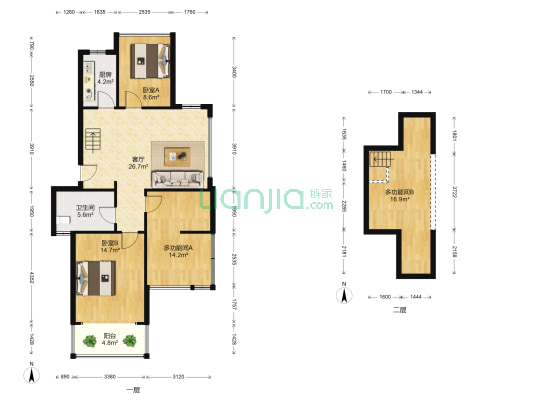 赞成丽景苑 4室1厅1卫 76平方