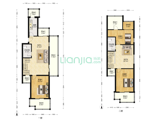 菜园街10号院 3室2厅2卫 175平方