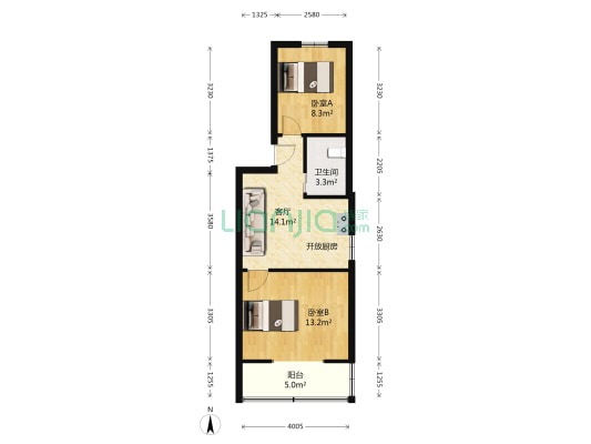 小市街 2室1厅1卫 52平方