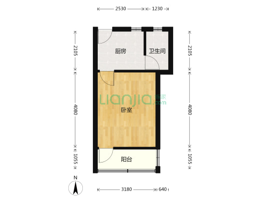莘建一村 1室0厅1卫 33平方