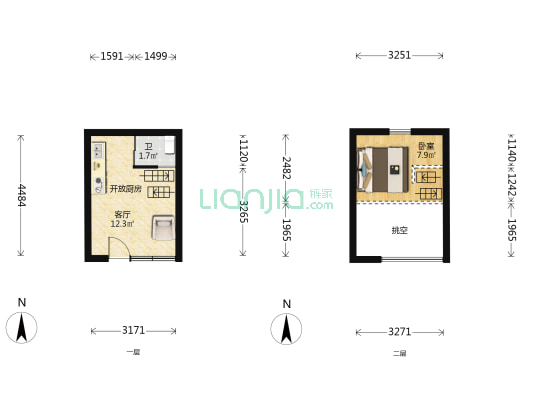 石雀胡同 1室1厅1卫 17平方