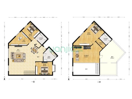 新驿步行街二段7号小区 5室1厅2卫 198平方